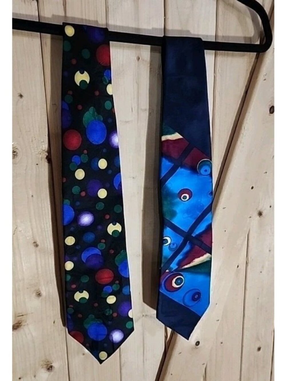 VTG After Dark Mens Neck Ties 100% Silk Nirvana Spheres Wearable Art Flying Toas